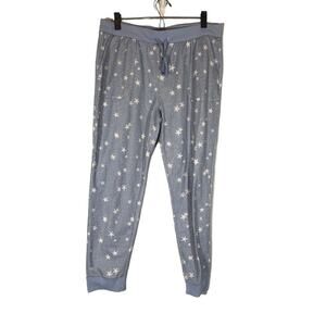 Splendid Blue Star Detail Comfy Casual Lounge Pants Women Sz L